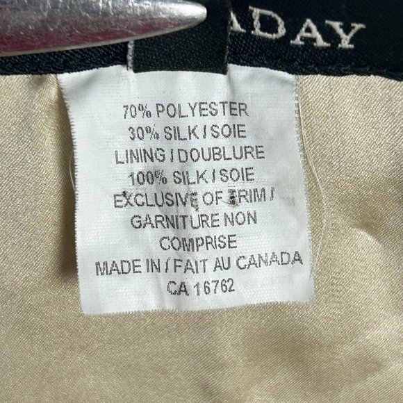 Lida Baday Skirt Womens 10 Tan Silk‎ Blend Pleated Lined Back Slit Officecore - Picture 14 of 15